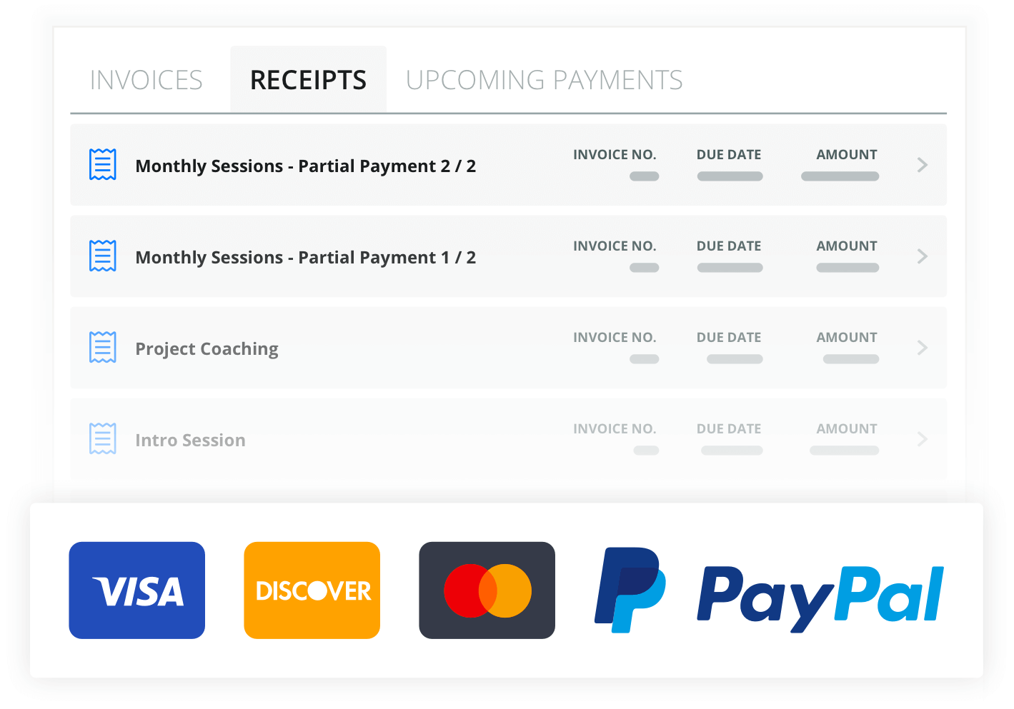 Payments & Receipts