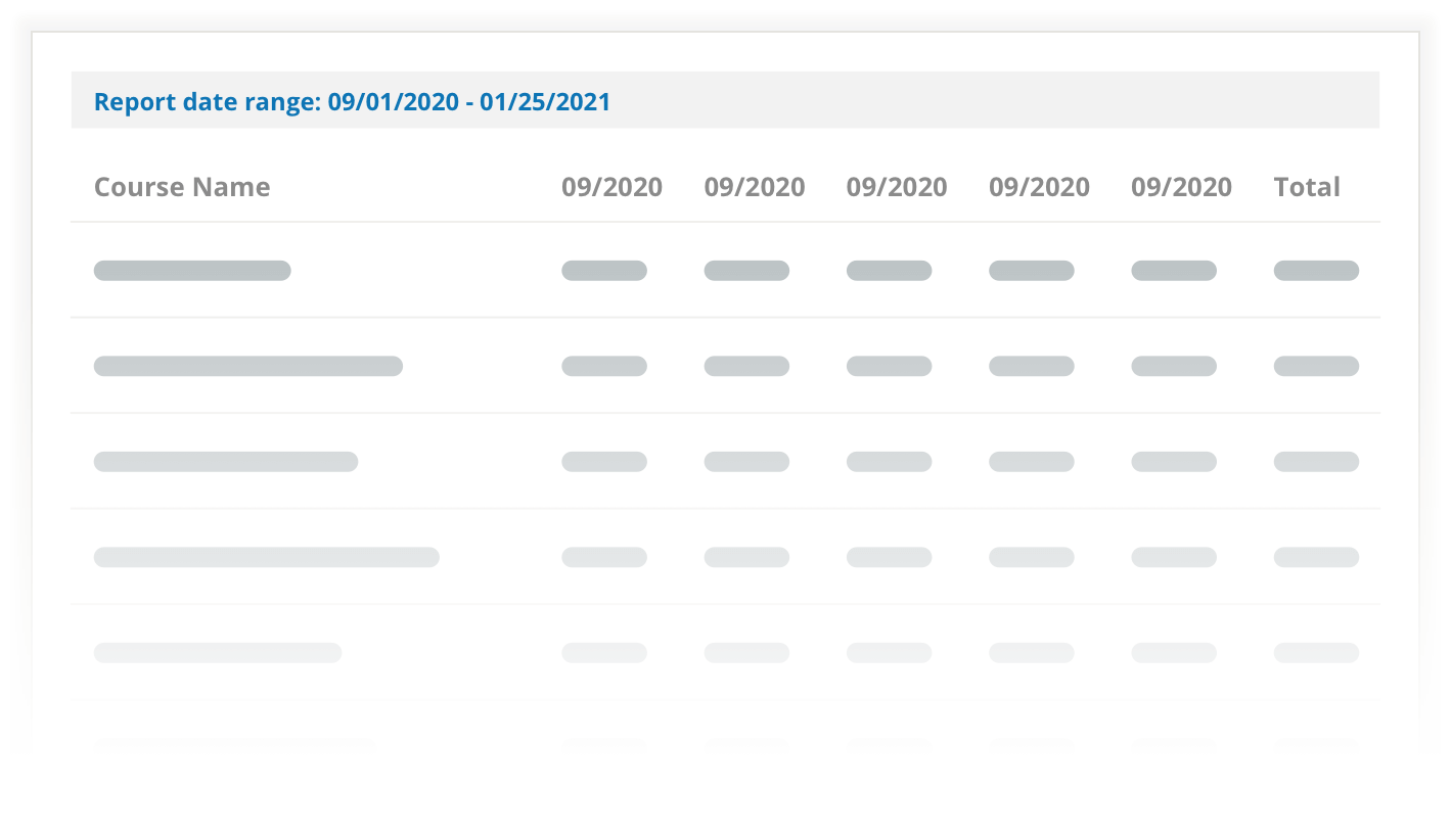 Enrollment Tracking Report